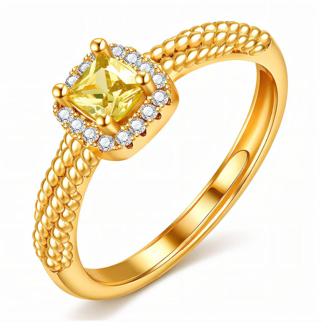 Ring, 18K Gold Plated Brass