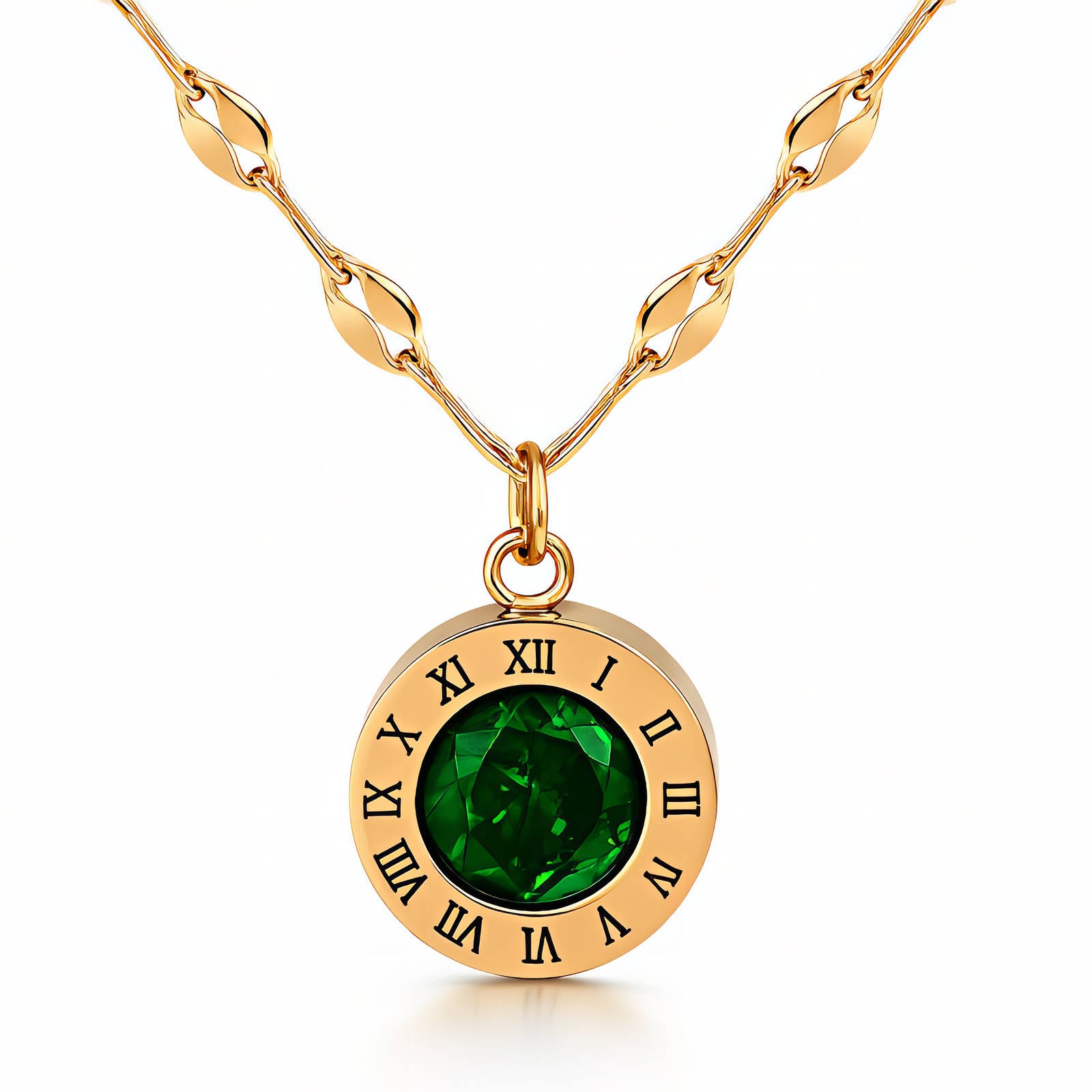 Necklace, 18K Gold Plated Steel