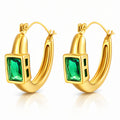 Earrings, 18K Gold Plated Steel